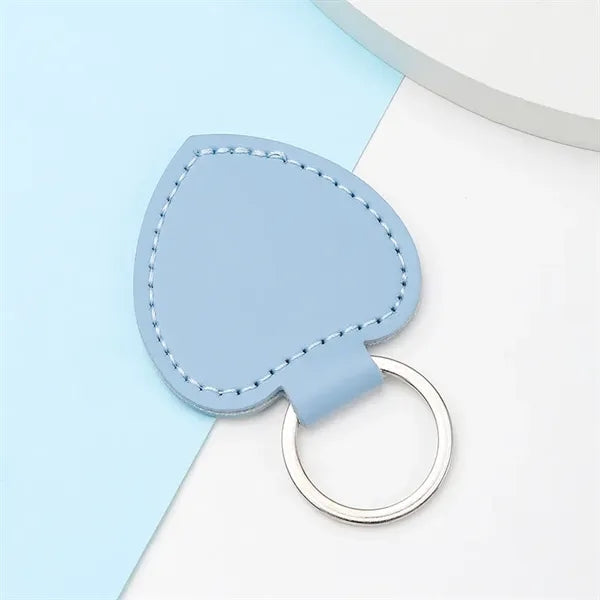 Heart-Shaped Leather Keychain Pendant Gift