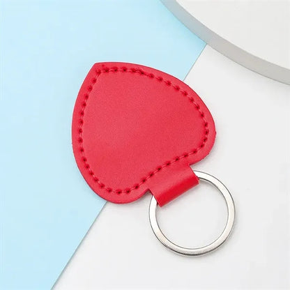 Heart-Shaped Leather Keychain Pendant Gift