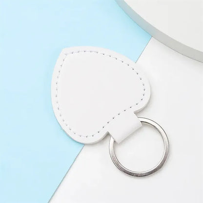 Heart-Shaped Leather Keychain Pendant Gift
