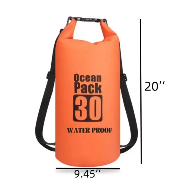 500D Pvc Eco Waterproof Dry Bag 15L w/Single Shoulder Strap
