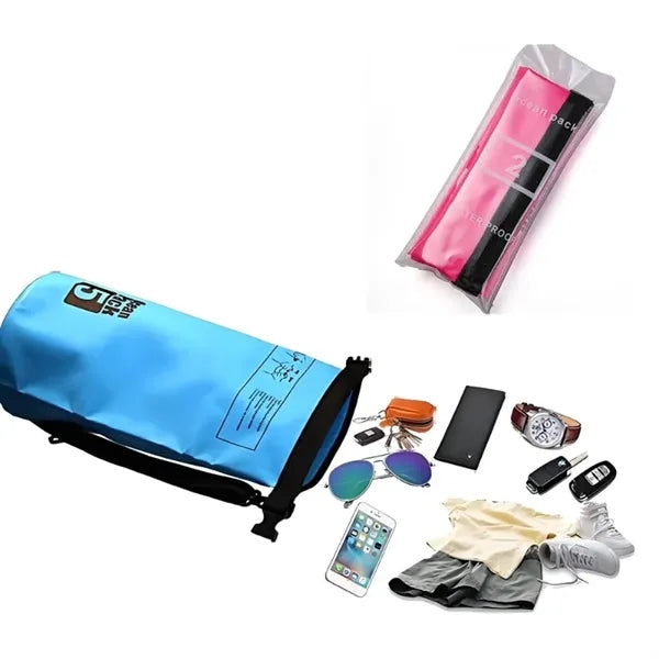 500D Pvc Eco Waterproof Dry Bag 15L w/Single Shoulder Strap
