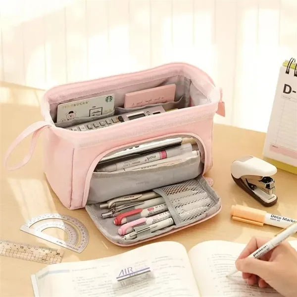 Double Layer Canvas Pencil Case