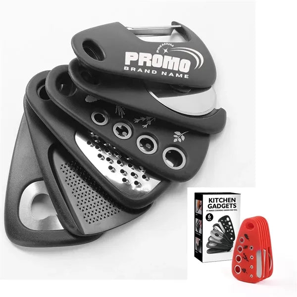 6-Piece Space-Saving Kitchen Cooking Gadgets Gift Set