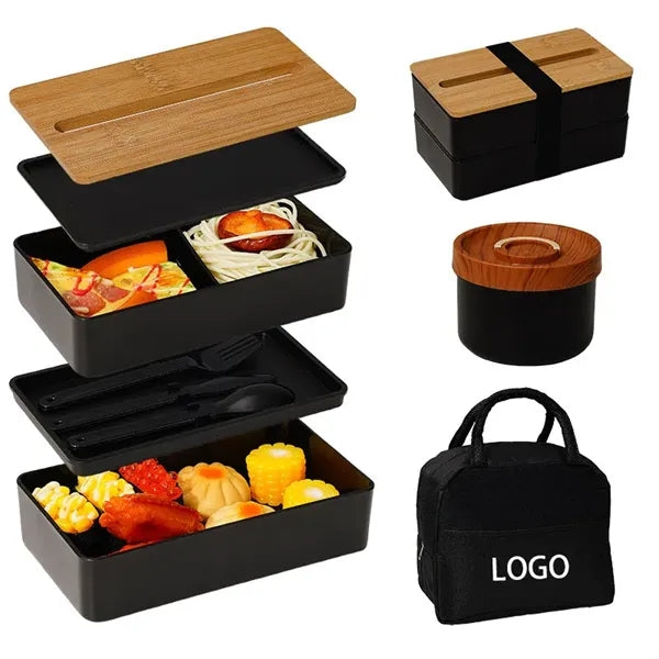 Bamboo Lid Lunch Box Set