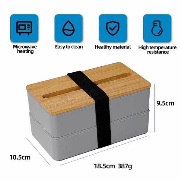 Bamboo Lid Lunch Box Set