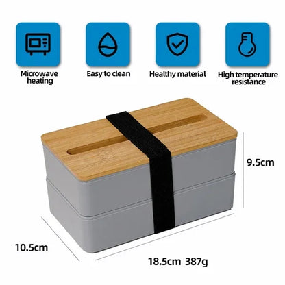 Bamboo Lid Lunch Box Set