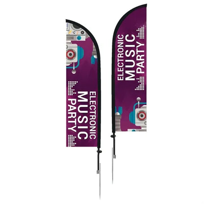 9' Feather Flag Kit - Double Sided With Spike Base
