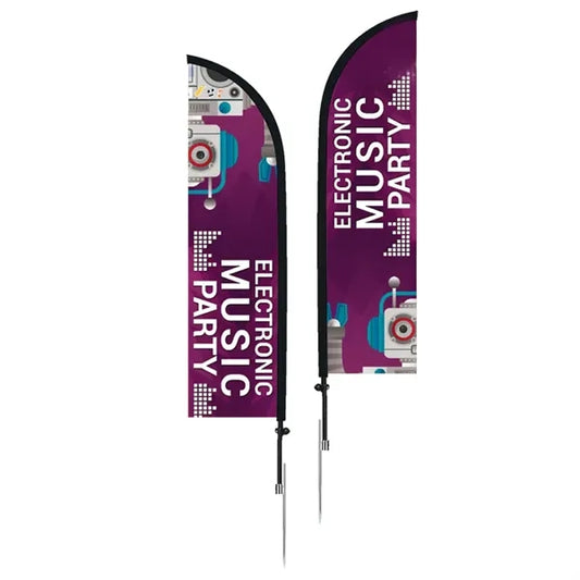 9' Feather Flag Kit - Double Sided With Spike Base