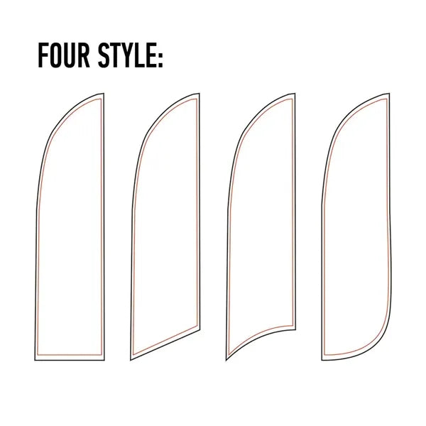 9' Feather Flag Kit - Double Sided With Spike Base