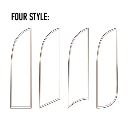 9' Feather Flag Kit - Double Sided With Spike Base