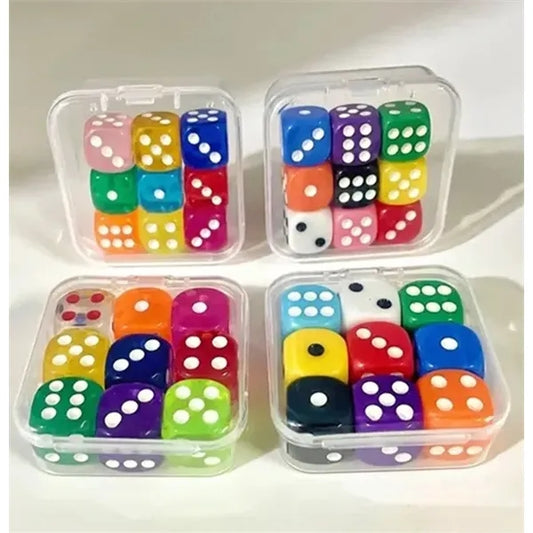 9-Piece Solid Transparent Dice Set