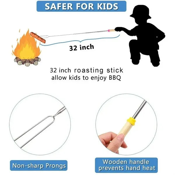Telescoping Stainless Steel U Shape Grill Stick