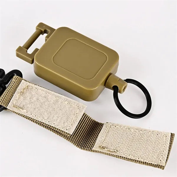 Outdoor Mountaineering Buckle Wire Rope Retractable Keychain