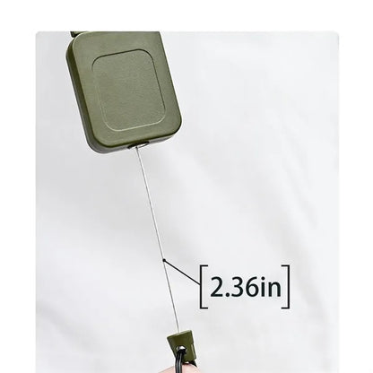 Outdoor Mountaineering Buckle Wire Rope Retractable Keychain