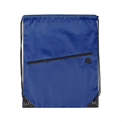 Drawstring Backpack w/ Zipper Pocket & Earbuds Slot