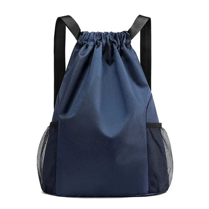 Drawstring Backpack With Mesh Pockets