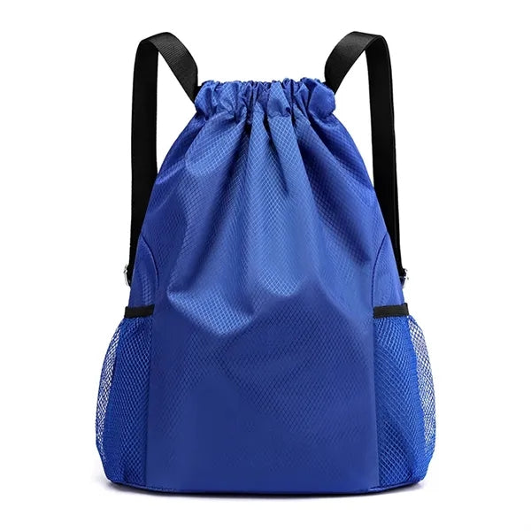 Drawstring Backpack With Mesh Pockets