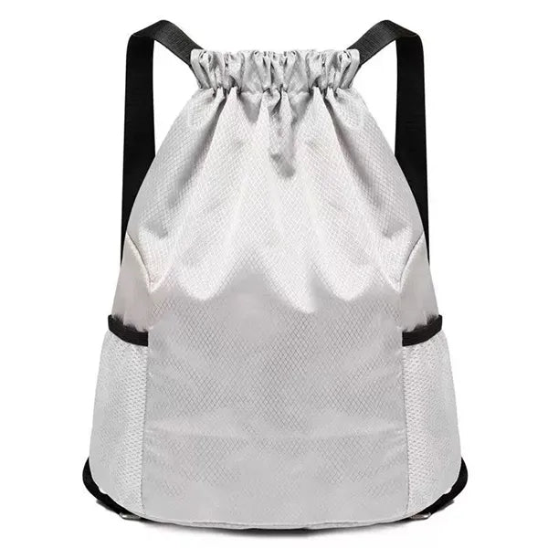 Drawstring Backpack With Mesh Pockets