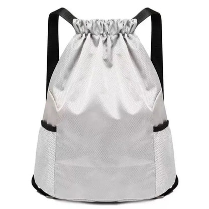 Drawstring Backpack With Mesh Pockets