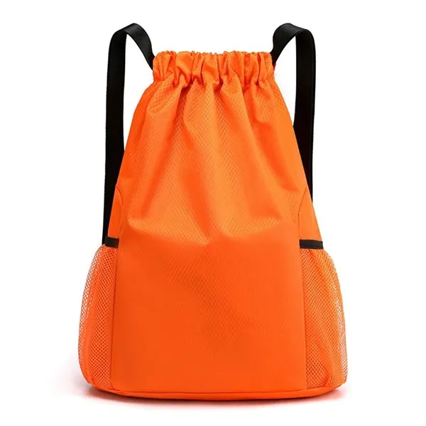 Drawstring Backpack With Mesh Pockets