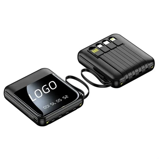 Mini Power Bank Charger With Light and Display 3600mAh