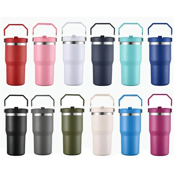 Flip Straw Tumbler with Handle 20 oz