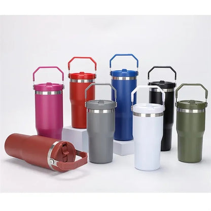 Flip Straw Tumbler with Handle 20 oz