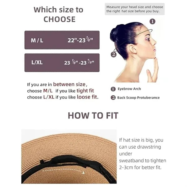 Women Beach Sun Wide Brim Straw Hats