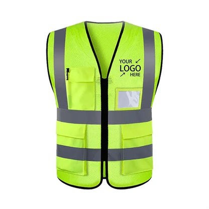 Customizable Reflective Vests With Printed Safety Clothing