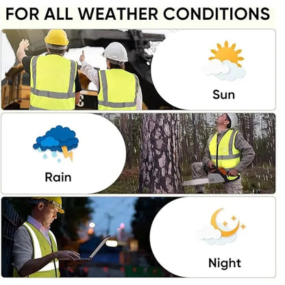 Customizable Reflective Vests With Printed Safety Clothing