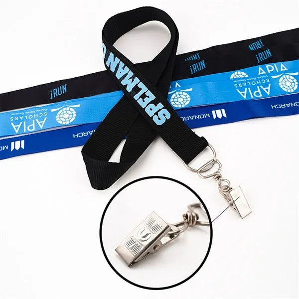New Customized Nylon Jacquard Lanyard