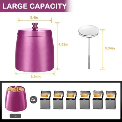 Indoor Smell Proof outside Metal Ashtrays with Cover