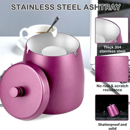 Indoor Smell Proof outside Metal Ashtrays with Cover