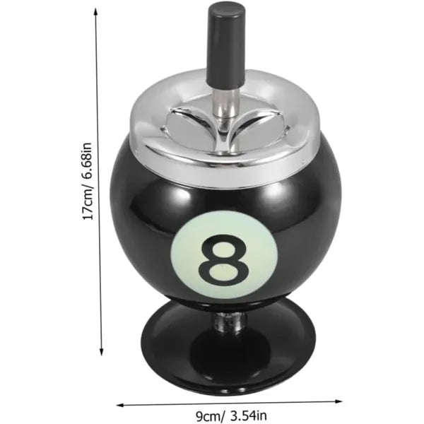 Ashtray with Lid Billiards Design for Smoking Tray