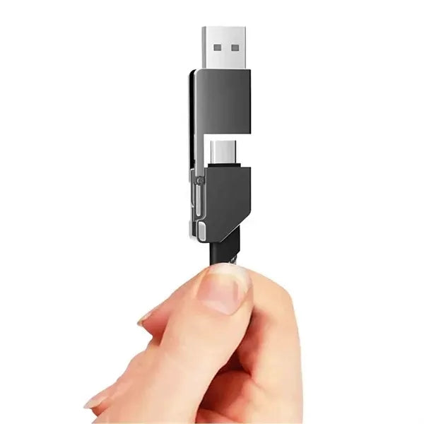 4 in 1 Multi Charging Cable Keychain
