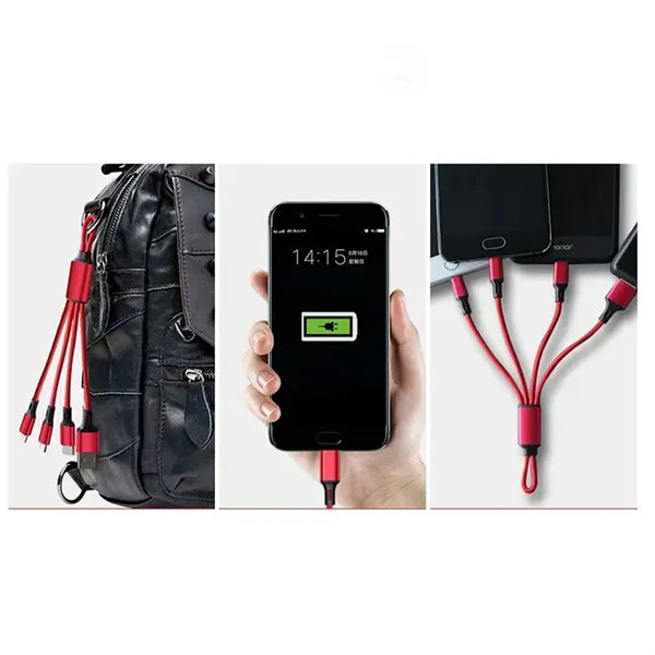 Keychain One To Three Data Cables
