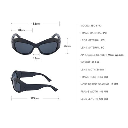 Customizable Punk Style Y2K Sunglasses