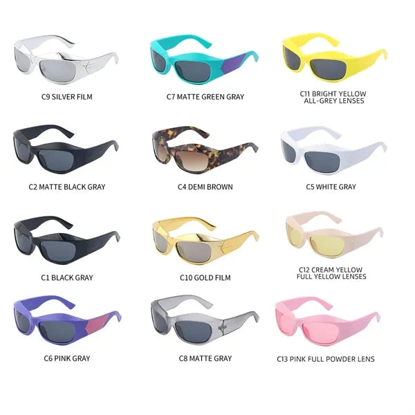 Customizable Punk Style Y2K Sunglasses