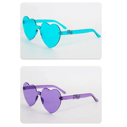 Customizable Heart Shape Eyewear Colored Sunglasses