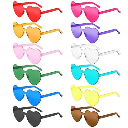 Customizable Heart Shape Eyewear Colored Sunglasses