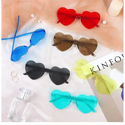 Customizable Heart Shape Eyewear Colored Sunglasses