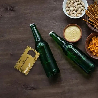 Custom Gold Card Bottle Openers
