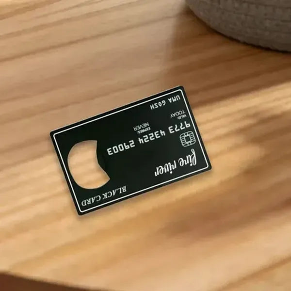 Custom Black Card Bottle Openers