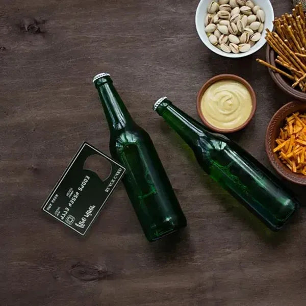 Custom Black Card Bottle Openers