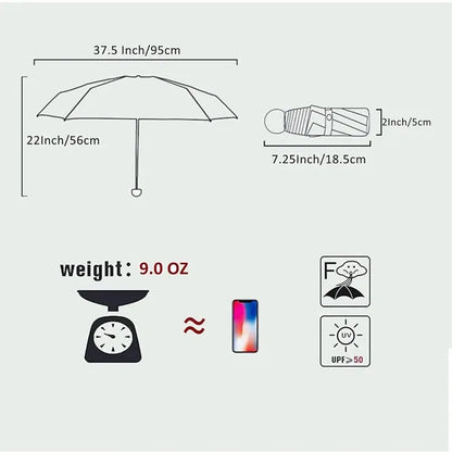 Travel Mini Umbrella Protection Sun-Lightweight