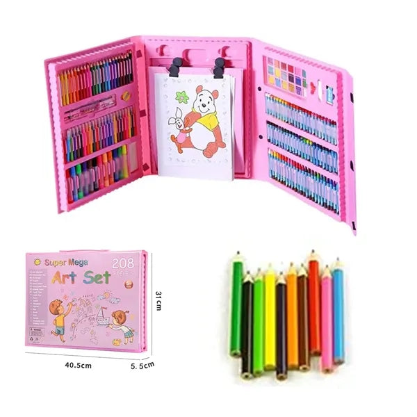 208pcs Paintbrush Set Children's Art Painting Stationery