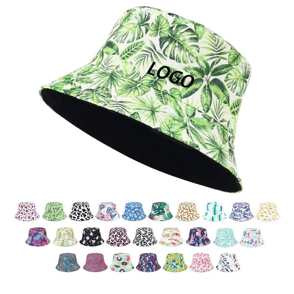 Customizable Pattern Double-Sided Printed Fisherman Sun Hat
