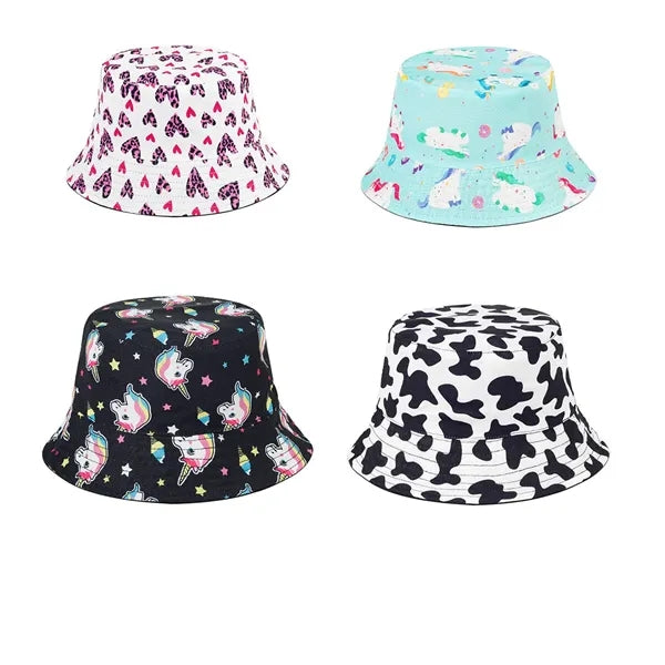 Customizable Pattern Double-Sided Printed Fisherman Sun Hat