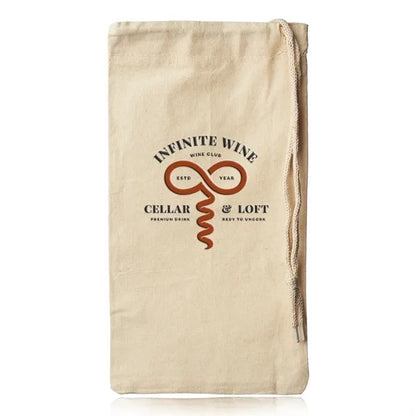 Seeley Cotton Drawstring Wine Bag