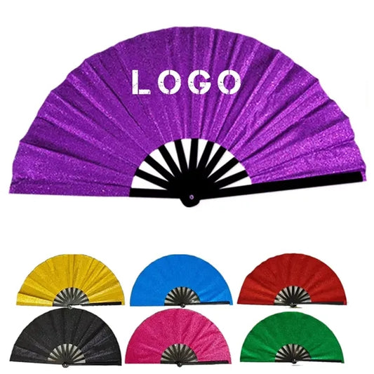 13in Glitter Folding Hand Fan